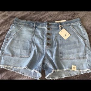High-rise Denim Shorts